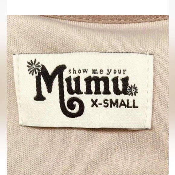 Women’s Tan Flowy Oversized Blouse SizeXS Long Sleeves Bell Show Me Your Mumu - Picture 3 of 14